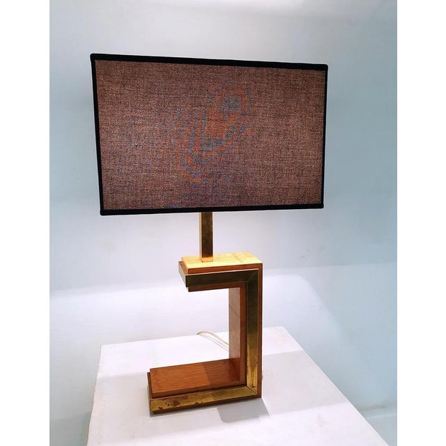 Postmodern Table Lamp in Brass and Bamboo from Liwans, Italy, 1970s For Sale - Image 9 of 12