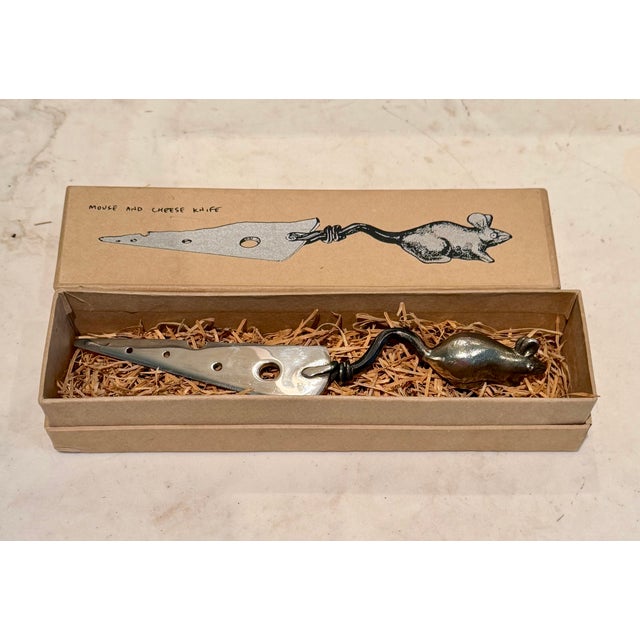 Whimsical cheese knife with mouse handle by Michael Aram brings a smile to every charcuterie board! Never used, in...