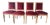 Vintage Louis Xvi, 4 Chairs in Burgundy Mohair Upholstery For Sale