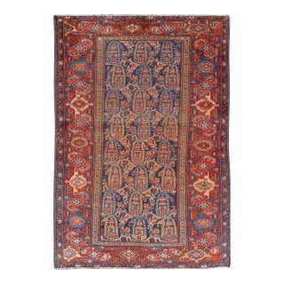Antique Persian Kurdish Rug With Vibrant All-Over Design 3'10 X 5'10 For Sale