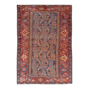 Antique Persian Kurdish Rug With Vibrant All-Over Design 3'10 X 5'10