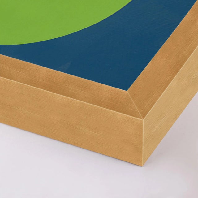 DESCRIPTION: "Green & Blue Forever" Xs Gold Framed Print by Stephanie Henderson SPECIFICATIONS: Type: Framed Paper. Framed...