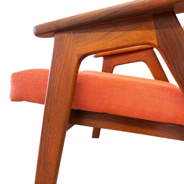 1950s Walnut 916-Cc Lounge Chairs by Adrian Pearsall for Craft Associates - A Pair For Sale - Image 16 of 18