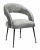 Metal Rocco Slub Grey Dining Chair with Black Legs For Sale - Image 7 of 7