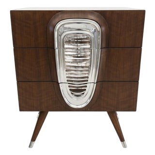 Jonathan Charles Sculptural Auto Chest of Drawers End Table For Sale
