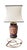 Vintage Imari Style Hand-Painted Ceramic Table Lamp With Brass Hardware & Square Shade – Chinoiserie / Hollywood Regency For Sale In Houston - Image 6 of 13