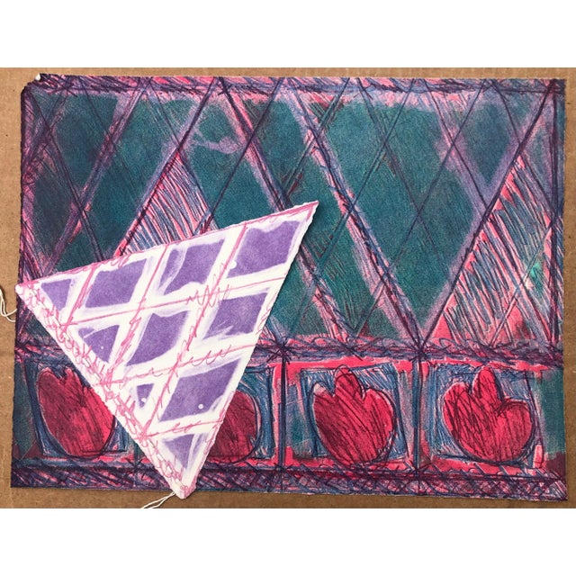 Collage lithograph with thread by Atlanta artist Adrienne Anderson (1949-2020). Anderson earned her MFA from University of...