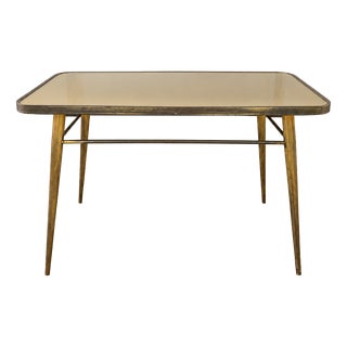 Vintage Coffee Table in Brass and Glass, Italy, 1950s For Sale