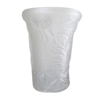 Czech Glass Marine Life Vase by Josef Inwald for Barolac, 1960s For Sale