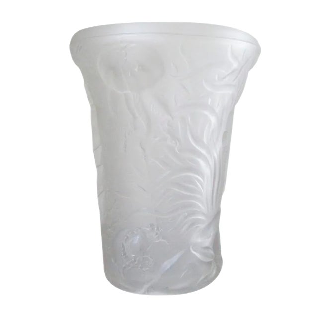 Czech Glass Marine Life Vase by Josef Inwald for Barolac, 1960s For Sale