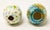Folk Art Mid 20th Century Ceramic Glazed Eggs- Set of 2 For Sale - Image 3 of 10