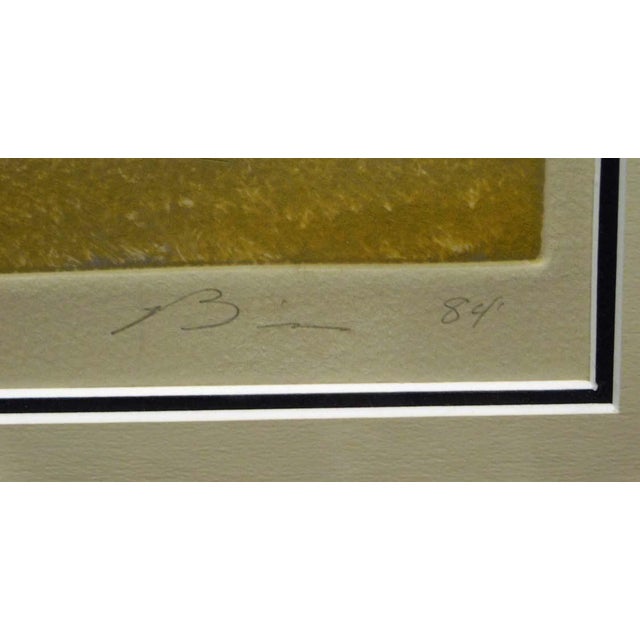 Impressionist Earl Biss "Untitled"Hand Signed Mono Print W/ Custom Frame For Sale - Image 3 of 7