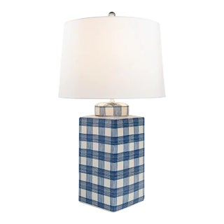 Port 68 x Madcap Cottage Nantucket Gingham Lamp For Sale