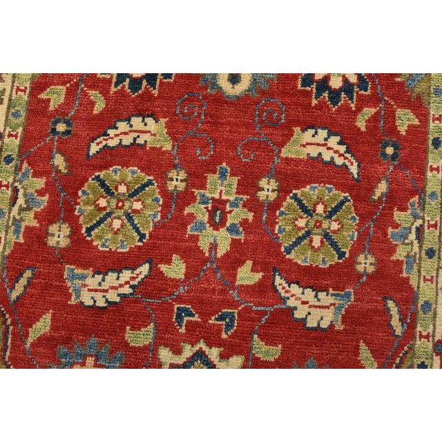 Kazak Runner 2’8” X 8’3” Red Wool Traditional Hand-Knotted Oriental Rug For Sale - Image 4 of 12