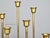 Mid-Century Modern Vintage Solid Brass Tulip Style Candlesticks - Set of 7 For Sale - Image 3 of 5