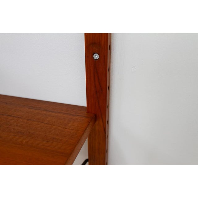 Vintage Danish Wall-Mounted Teak Shelving System, 1960s For Sale - Image 11 of 18