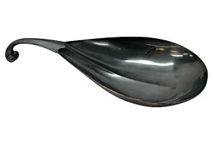 Vintage Eggplant-Shaped Pewter Bowl