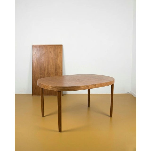 Swedish Oval Extendable Table in Teak from Tibro, 1950s For Sale - Image 6 of 6