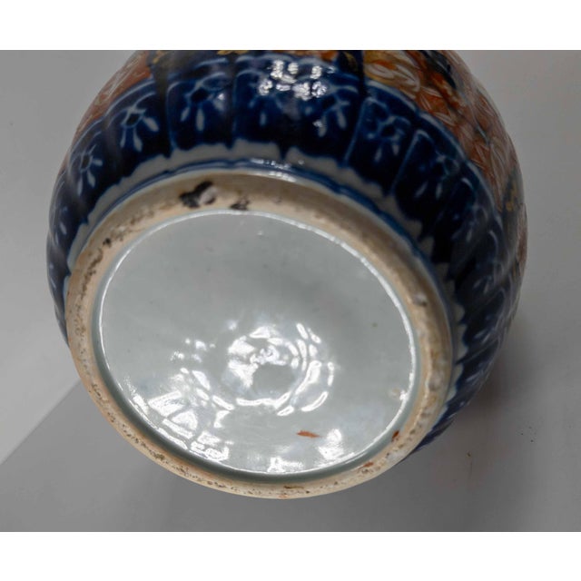 19th Century Japanese Blue and Red Imari Bottle Vase For Sale - Image 15 of 15