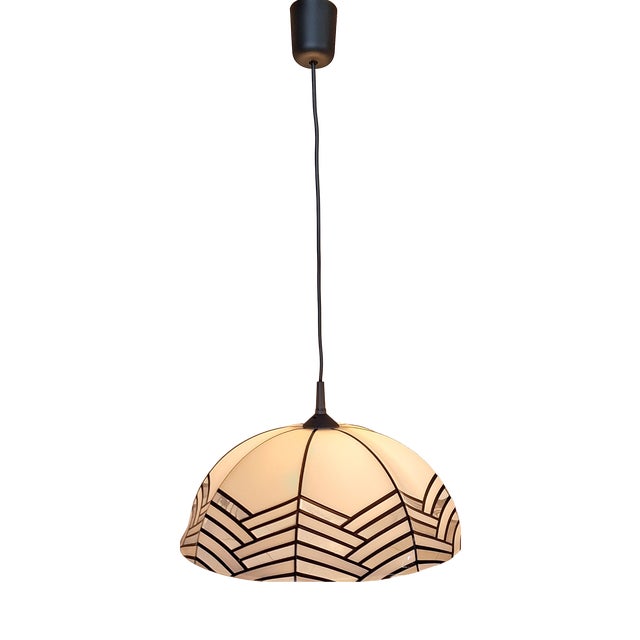 Vintage Ceiling Lamp with Plastic Shade, 1970s For Sale