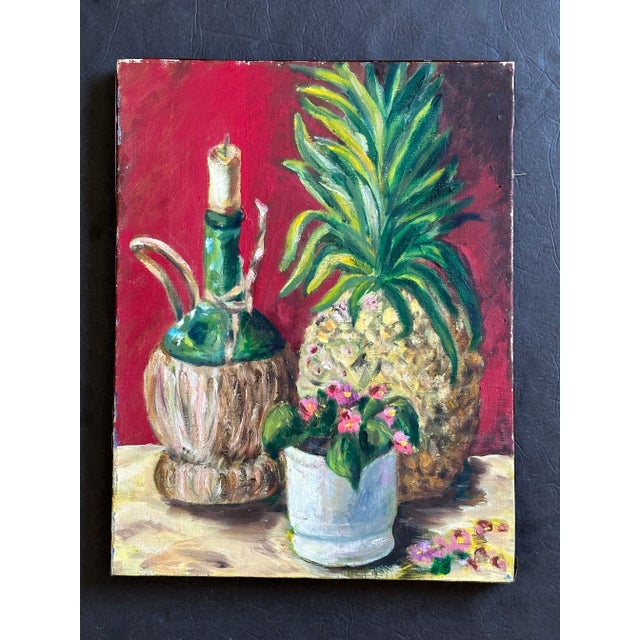 Vintage Still Life Oil Painting For Sale - Image 10 of 10