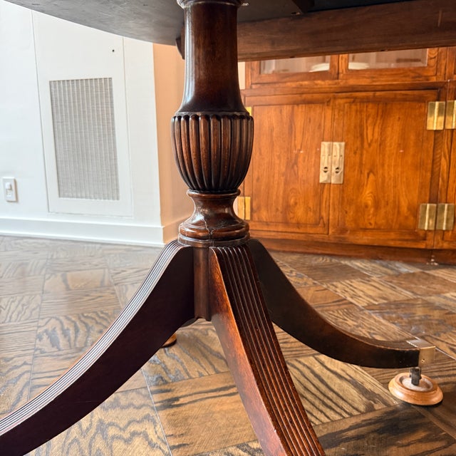 Baker Georgian Style Double Pedestal Mahogany Dining Table For Sale - Image 14 of 16