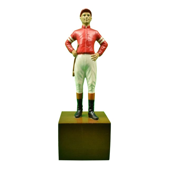 Mid 20th Century the "21" Club Jockey Bookend/Statue For Sale