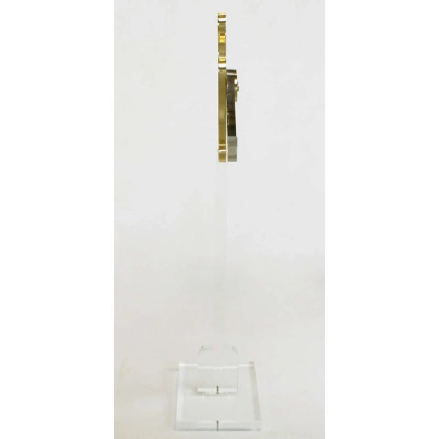 1970s Eichengreem & Gensburg Brass & Aluminum Gymnast Sculpture on Lucite Stand For Sale - Image 5 of 8