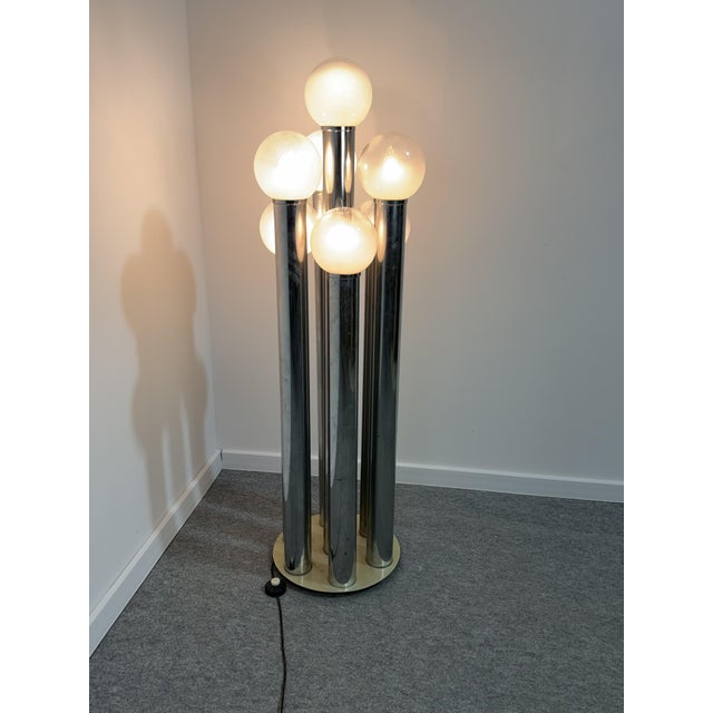 7-Light Floor Lamp in the style of Goffredo Reggiani, 1970 For Sale - Image 6 of 11