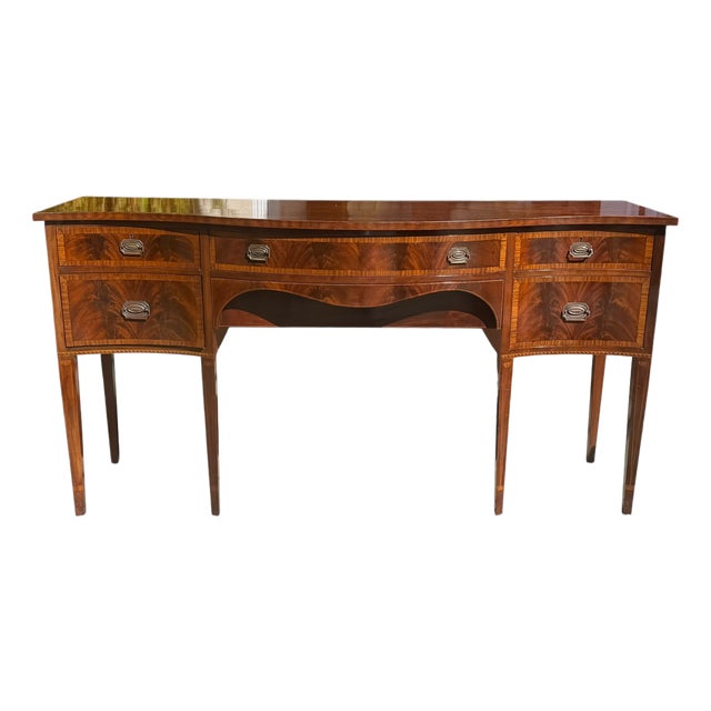 Antique Georgian Style Inlaid Mahogany Sideboard For Sale