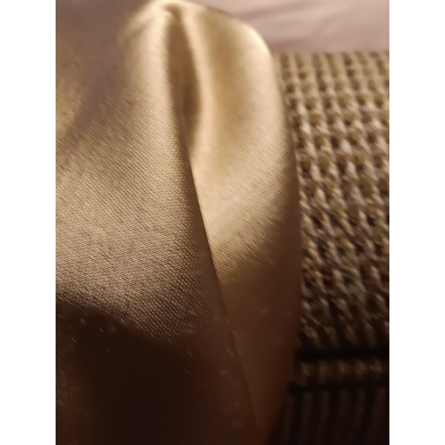 Last call.1980s Scalamandre Gold Silk Satin Fabric-2+ Yards For Sale - Image 10 of 10