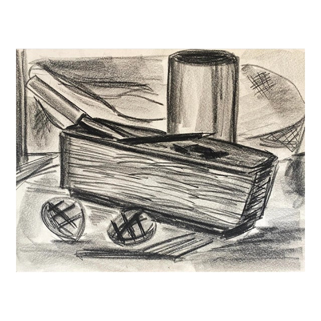1950s Virginia Spencer Artist's Studio Still Life Drawing For Sale