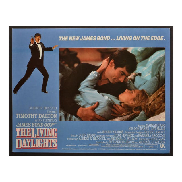 James Bond 007 the Living Daylights Original Lobby Card, UK, 1987 For Sale
