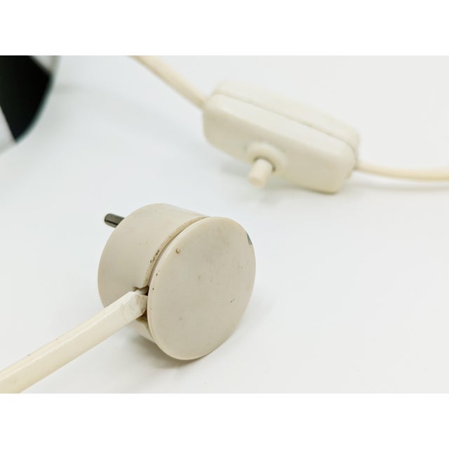 Brass and Opaline Glass Bedside Table Lamps in the style of Arredoluce, 1940s, Set of 2 For Sale - Image 13 of 14