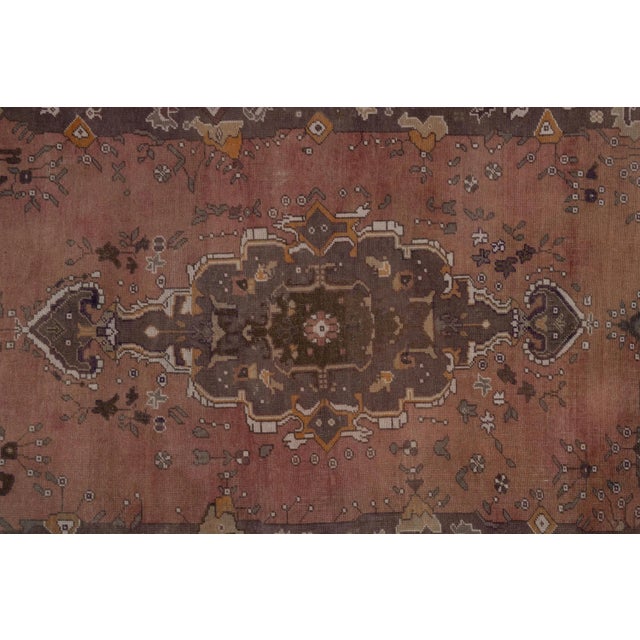 Mid-Century Modern Vintage Turkish Konya Rug 5'1'' X 8'4'' For Sale - Image 3 of 11