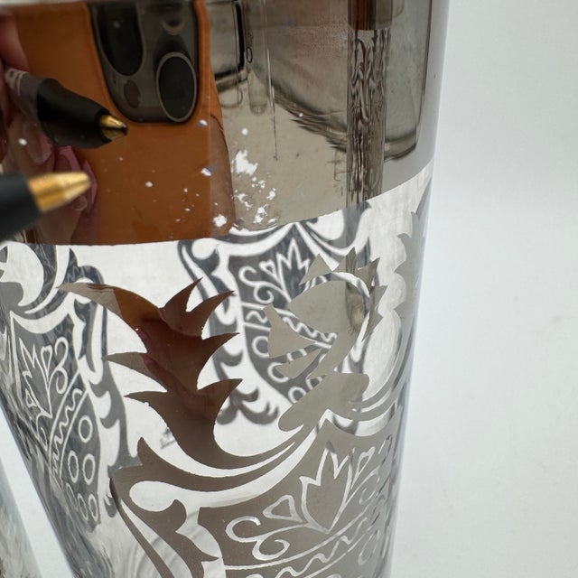 1950s Kimiko Highball Glasses by Guardian Service Gla Silver Knight Shield 5" - Set of 6 For Sale - Image 4 of 7