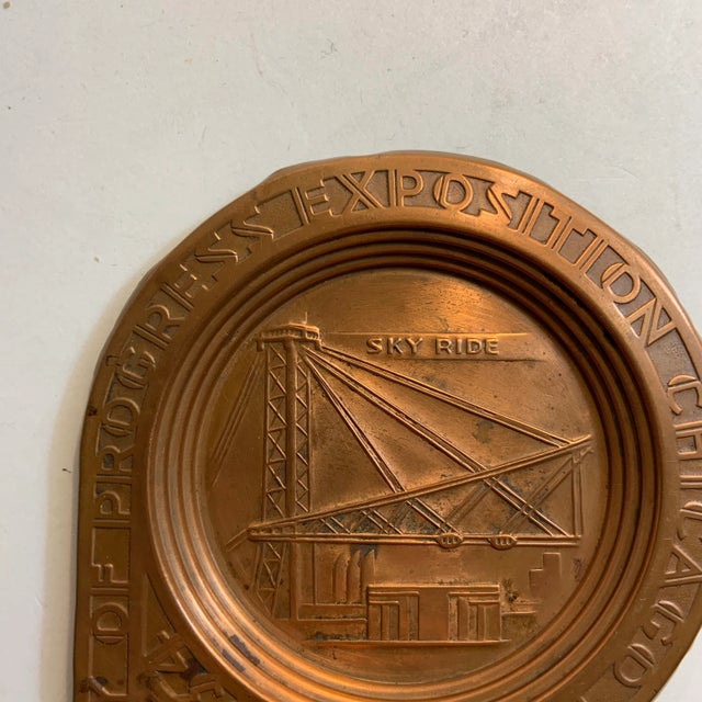 1930s 1934 Deco Copper Ashtray For Sale In New York - Image 6 of 7