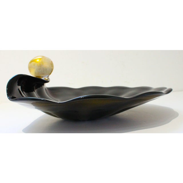 Shell Serving Dish Murano Licio Zanetti Signed For Sale In Miami - Image 6 of 13
