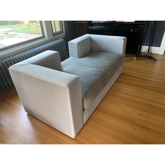 Gray J. Robert Scott Silk Mohair French Tet a Tet Sofa For Sale - Image 8 of 8