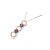 Elegant 14K White Gold Pendant Necklace featuring a drop design with 2 square 5 mm natural amethysts and 57 brilliant...