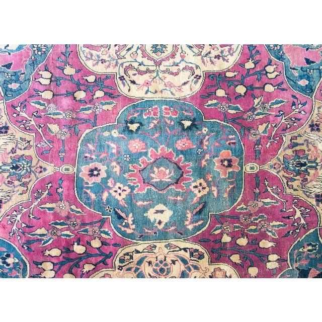 Late 19th Century Persian Lavar Kirman Rug For Sale In Chicago - Image 6 of 16