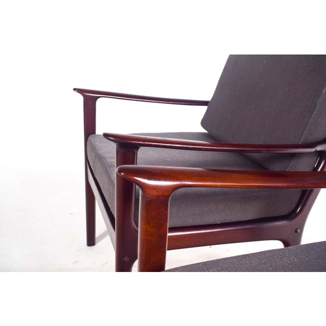Set of Model Pj 112 Easy Chairs in Mahogany by Ole Wanscher for Peter Jeppesens, 1951 For Sale - Image 6 of 10