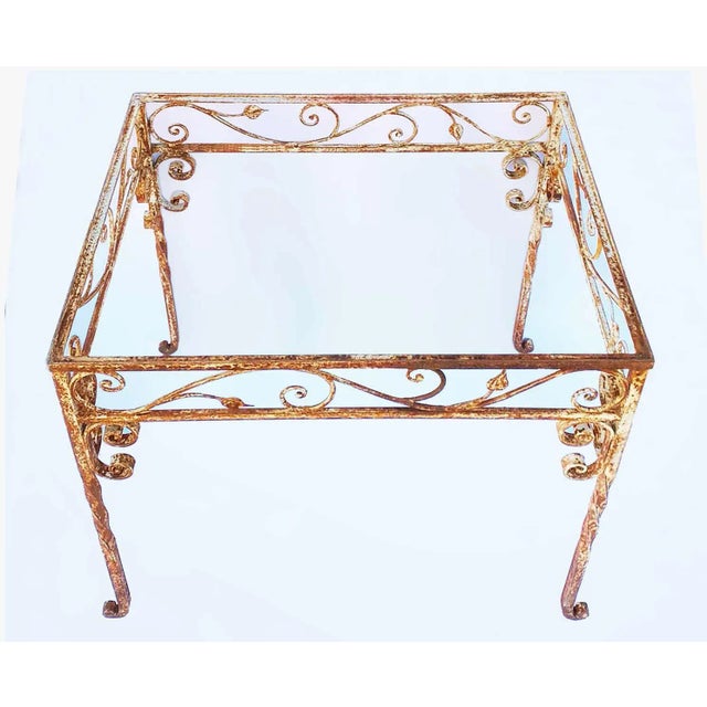 Garden Table Wrought Iron For Sale - Image 4 of 7