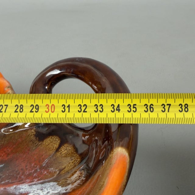 Majolica Centerpiece with Lava Effect Enamel from Vallauris, 1970s For Sale - Image 9 of 11