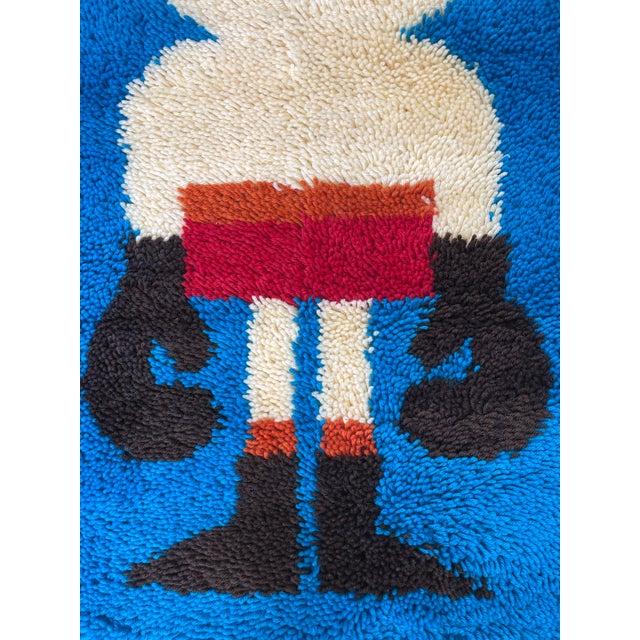 1970s Ege Rya “Kids Collection” Boxer Thick Pile Wall Tapestry For Sale - Image 5 of 8