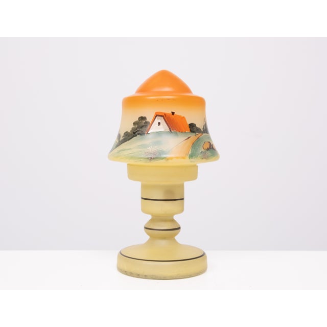 Small Boudoir Glass Table Lamp, 1950s For Sale - Image 12 of 12