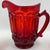 Vintage l.e. Smith Moon & Stars Ruby Red Glass Pitcher & 8 Small Goblets For Sale - Image 9 of 12