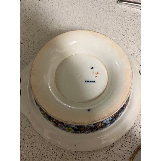 Art Deco Antique Ceramic Wedgwood Pearl Bowl With Lid Bramble C1865 For Sale - Image 3 of 10