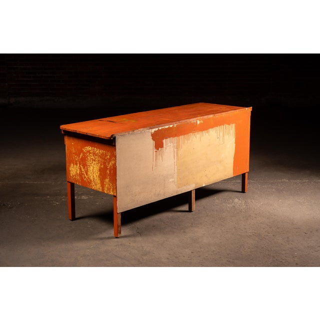 Mid 20th Century Vintage Industrial Hardware Store Counter For Sale - Image 5 of 11