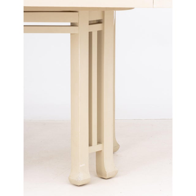 Karl Springer Karl Springer Style Grasscloth Dining Table For Sale - Image 4 of 13